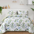 Anibedding Green Quilt Set King Size, 3 Pieces Floral Botanical Bedspread | by Anibedding