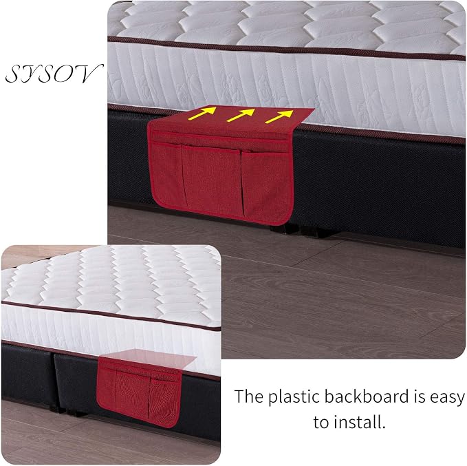 Bedside Caddy Bedside Storage Organizer Magazine Phone Tablet iPad Remote Holder - Image 4