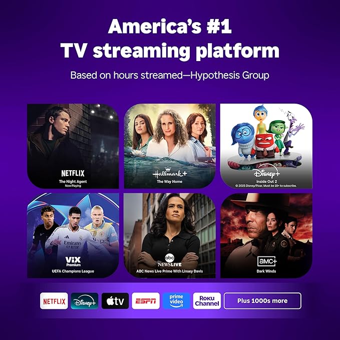 Roku Streaming Stick Plus 2025 - 4K & HDR Roku Streaming Device for TV with Voice Remote - Free & Live TV