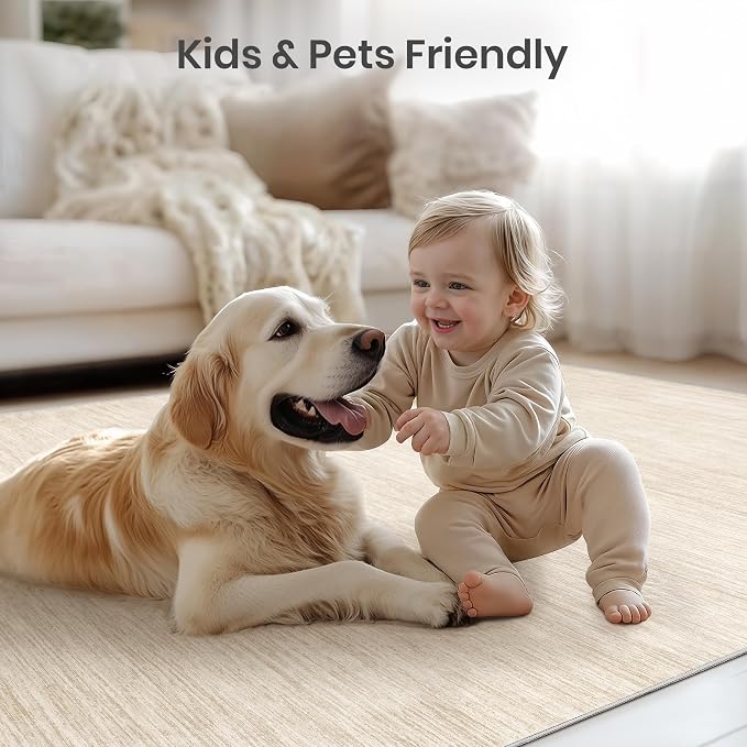 8x10 Area Rugs for Living Room, Large Washable Rug Non Slip, Thin & Lighweight - Image 9