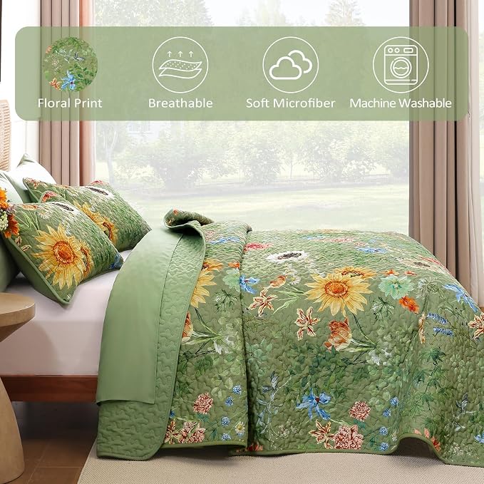 Yiran Floral King Size Quilt - Image 6