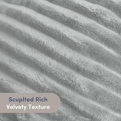 Nestl Reading Pillow for Kids & Teens with Shredded Memory Foam, Luxe Cut Plush Backrest Pillows for Reading and Gaming, For use on Couch, Bed, Floor, Adjustable Support with Washable Cover Light Grey