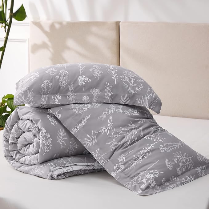 Bedsure Light Grey California King Comforter Set - Image 8