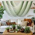 Macrame Wall Hanging Large Dip Dyed Boho Green Wall Art Decor 57"W*31"L | by FLBER