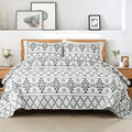 Whale Flotilla Reversible White Print Quilt Twin Size by WHALEFLOTILLA