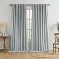 100% Blackout Window Curtain Panels, Back Tab Rod Pocket Hook Belt Pleated Look by KEQIAOSUOCAI