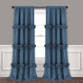 Thermal Insulated Blackout Window Curtains, Boho Ruched Window Treatments by Homechoice+Decor