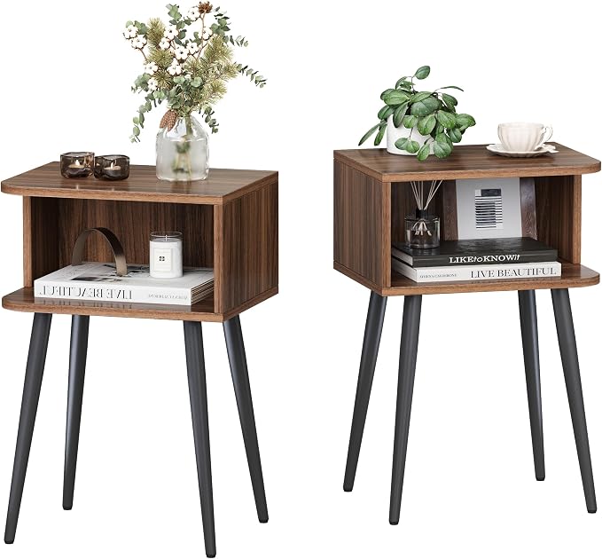Nightstand Set of 2, Small Bed Side Table by MMEOLUOOK