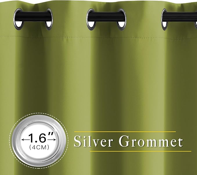 NICETOWN Room Darkening Sliding Door Curtains 2 Panels 102 inches Length - Image 2