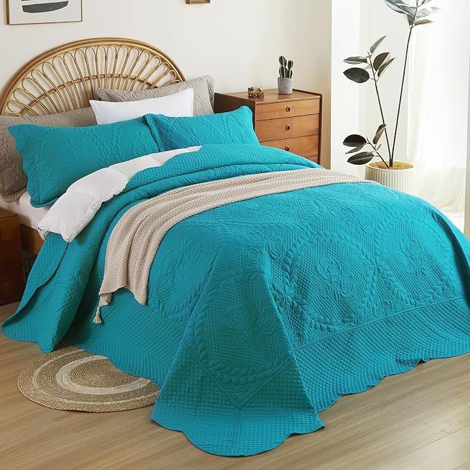 EVENHUG Oversized King Bedspreads California King Quilt Set by EVENHUG