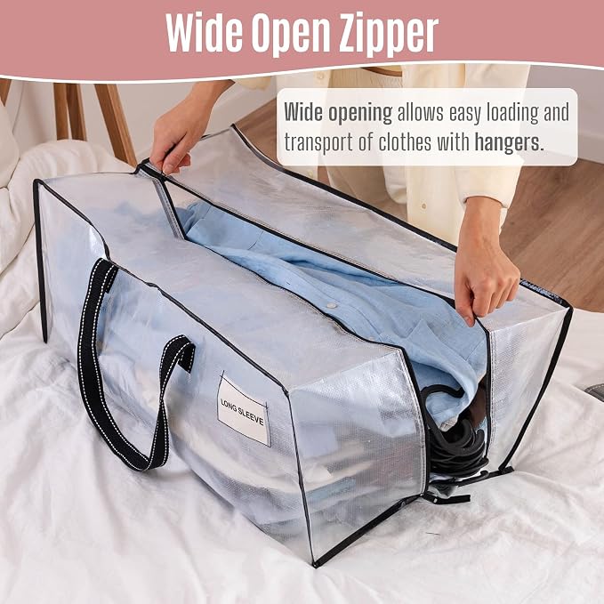 VENO Heavy Duty Moving Bags, Storage Bags, Easy Visibility, 8 Pack | Packing - Image 2