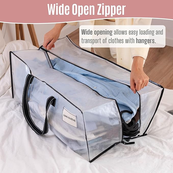 VENO Heavy Duty Moving Bags, Storage Bags, Easy Visibility, 2 Pack | Packing - Image 2