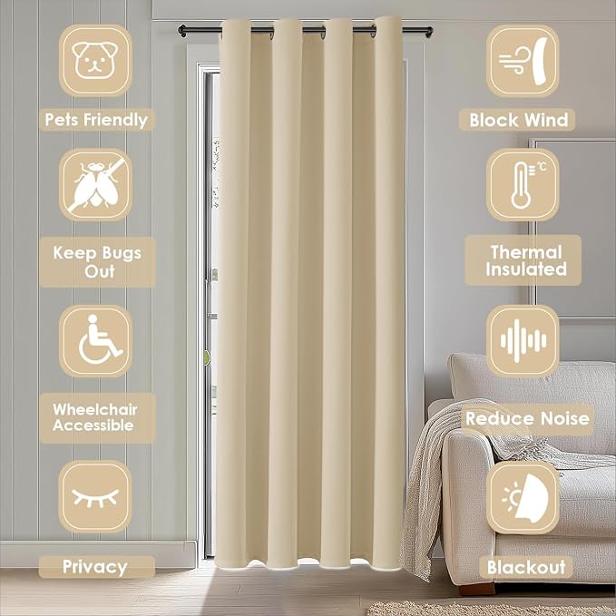 ChrisDowa Blackout Door Curtains - Image 3