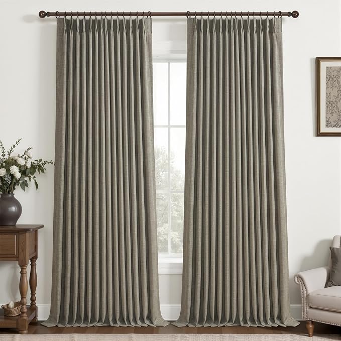 Pinch Pleated Blackout Curtains 96 Inches Long by PleatedDrapes
