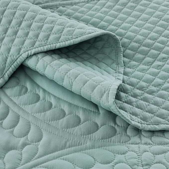 Cmfshape Oversize King Size Bedspread 128"x120", 3 Piece California King Quilt - Image 6