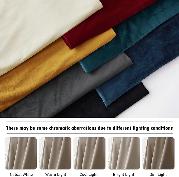 RYB HOME Velvet Curtains 90 inches Long - Image 8