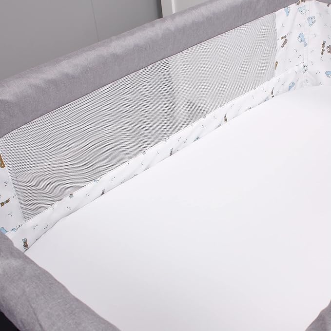 Belsden Pack of 3 Fitted Bassinet Sheet Set, Flexible Fit Various Bassinet, Adapts to Oval, Hourglasss and Rectangle Shaped Bassinet Pads, Cloudy Soft Washable Material, White & Grey & Light Grey