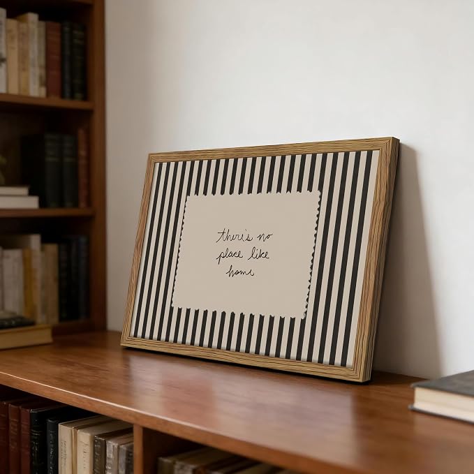 Framed Vintage Inspirational Wall Art, Minimalist There is No Place Like Home - Image 2