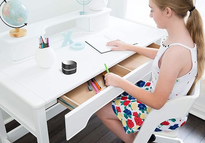 ODISTAR Desktop Vacuum Cleaner,Mini Table dust Sweeper Energy Saving,High Endurance up to 400 mins,Cordless&360º Rotatable Design for Cleaning Hairs,Crumbs,Computer Keyboard (Black Charging)