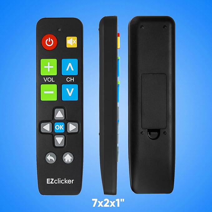 Samsung Replacement TV Remote Compatible with Samsung TV's ONLY (Black) Big Button TV Remote Control, Simplified and Easy to Use (2xAAA Batteries not Included)