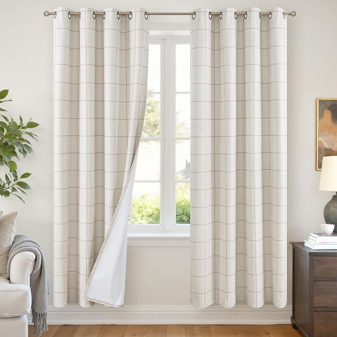 Linen Blackout Curtains by Lajode