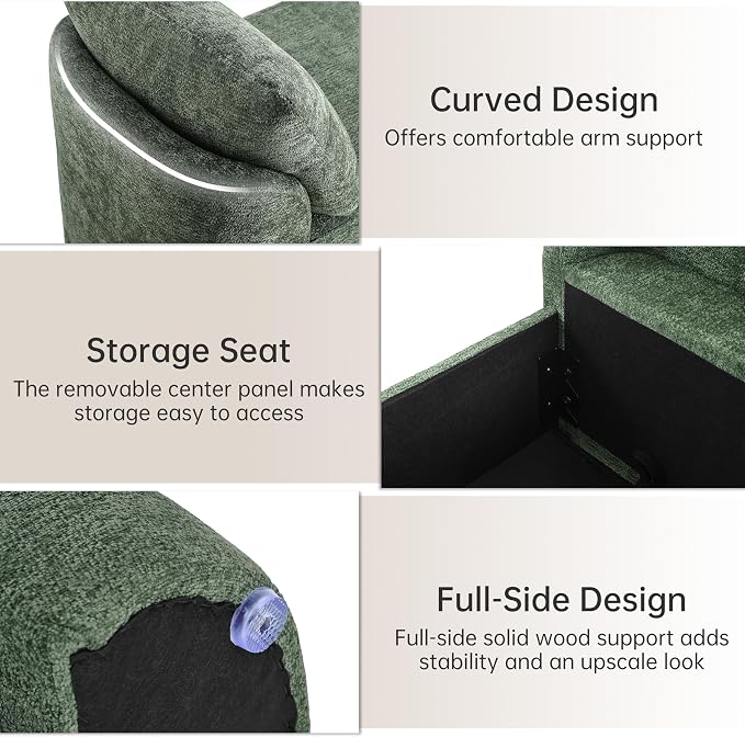 Usaint 58.3" Upholstered Storage Ottoman Bench - Image 6
