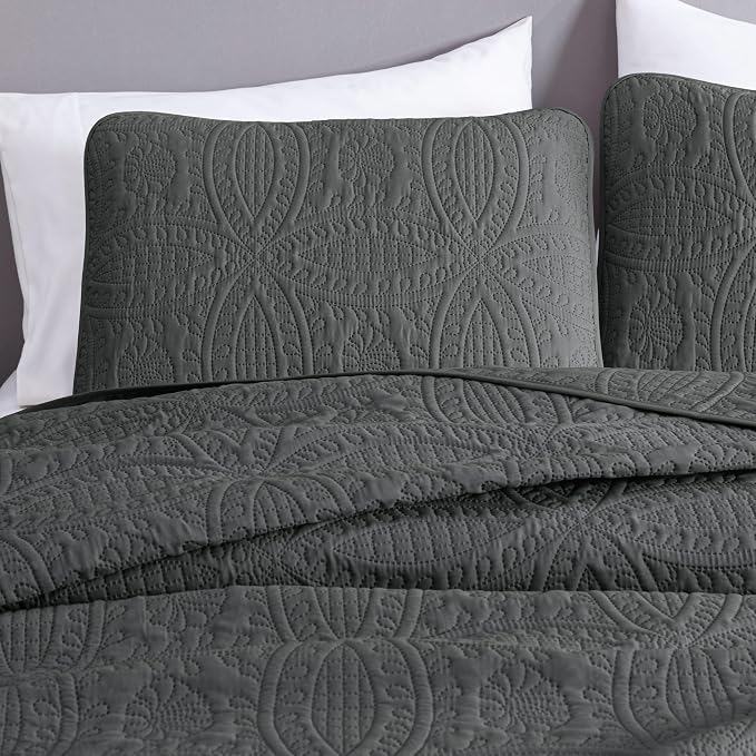 Chezmoi Collection Austin 3-piece Oversized Bedspread Coverlet Set - Image 3