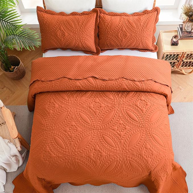 Cmfshape Oversize King Size Bedspread 120"x120", 3 Piece California King Quilt - Image 2