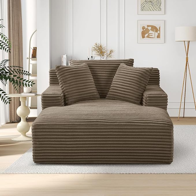 Oversized Chaise Lounge Chair Indoor, Comfy Fluffy Cloud Couch, Modern Deep - Image 8