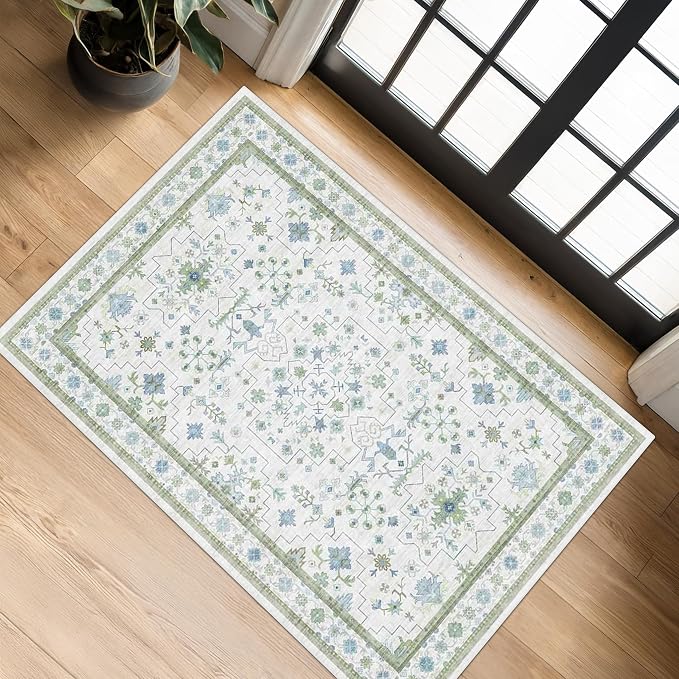 Washable Boho Bathroom Rug 2x3 - Image 6