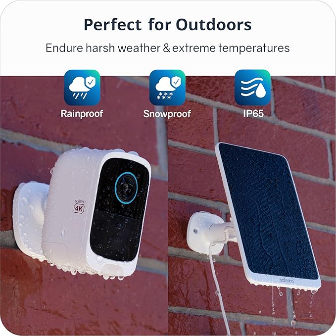 Safemo 4K Security Cameras Wireless Outdoor/Indoor, Battery Cameras for Home Security, No Monthly Fees, 32G Local Storage, Advanced AI, 5W Solar Panels, Color Night Vision, 2-Way Audio, 2.4Ghz WiFi