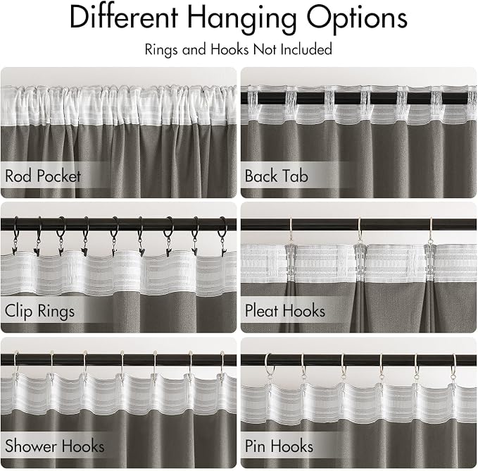 MIULEE Silver Gray Velvet Pinch Pleat Blackout Curtains W52 X L84 Inches | 2 - Image 3