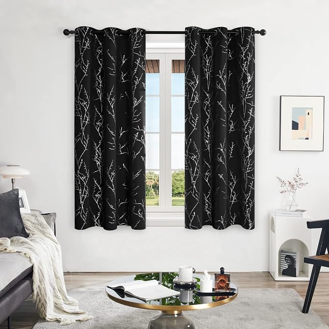 Deconovo Living Room Curtains 45 Inches Long, Thermal Insulated, Room Darkening - Image 2