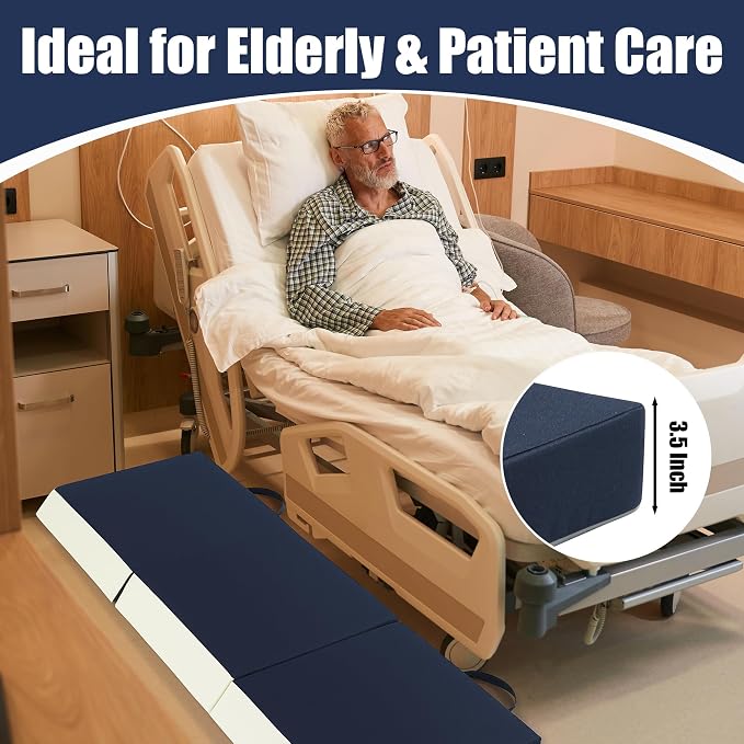3-Inch Thick Fall Mat for Elderly, Waterproof Tri-Fold Bedside Safety Mat - Image 4