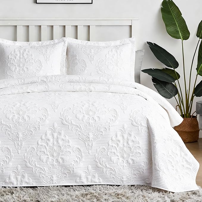 Hansleep White Quilt California King Size by Hansleep
