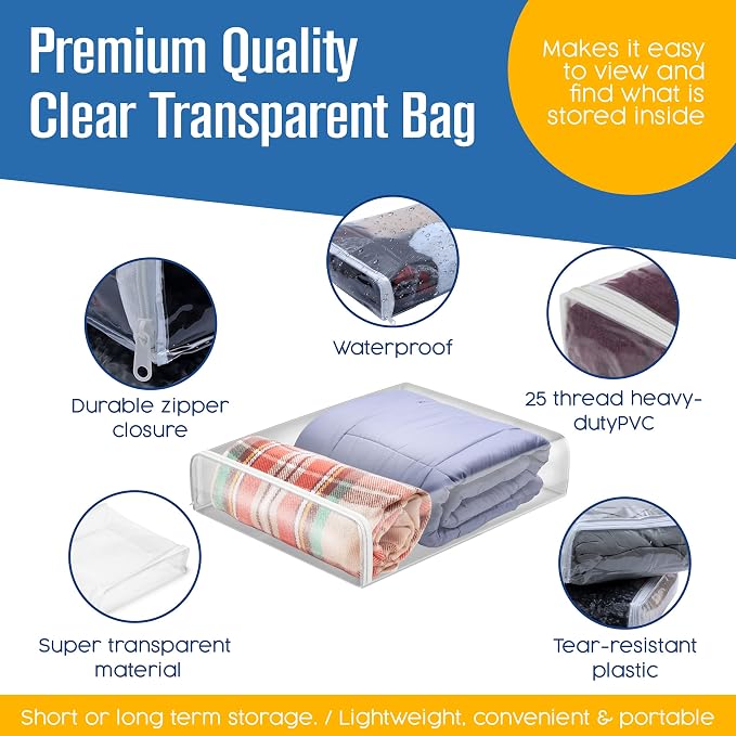 Sweater Bags Moth Proof, Clothing Storage Bags, 5 Pack | Houseables Bag - Image 3