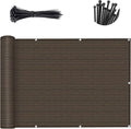 2.5'x10' Brown Balcony Privacy Screen Fence Windscreen 90% UV Block | 90% by SUNLAX