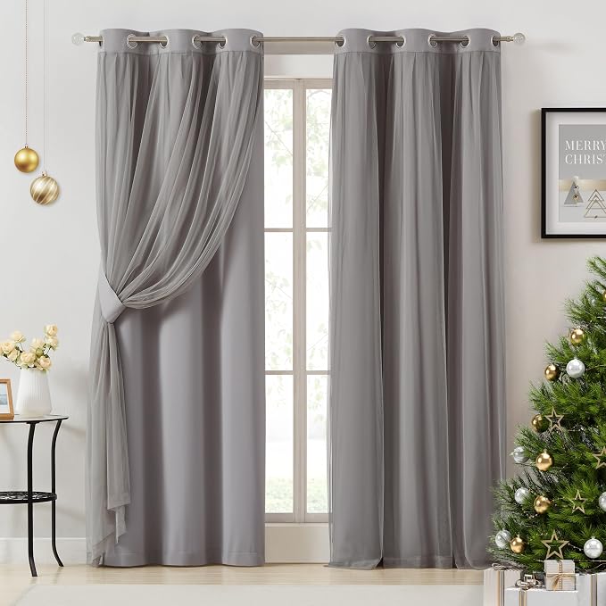 Bujasso Grey 90% Blackout Curtains - Image 9