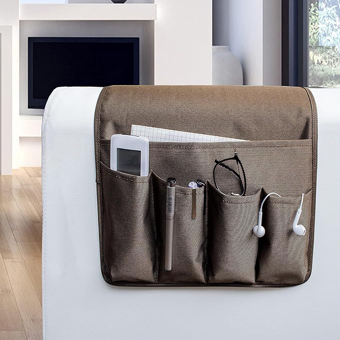 5 Pockets Remote Control Holder, Magazine Rack, Space Saver Organizer, Draped by MDSTOP