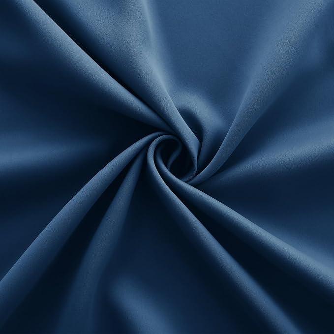 KOUFALL Denim Blue Blackout Curtains 84 Inches Long, Boho Farmhouse Country - Image 6