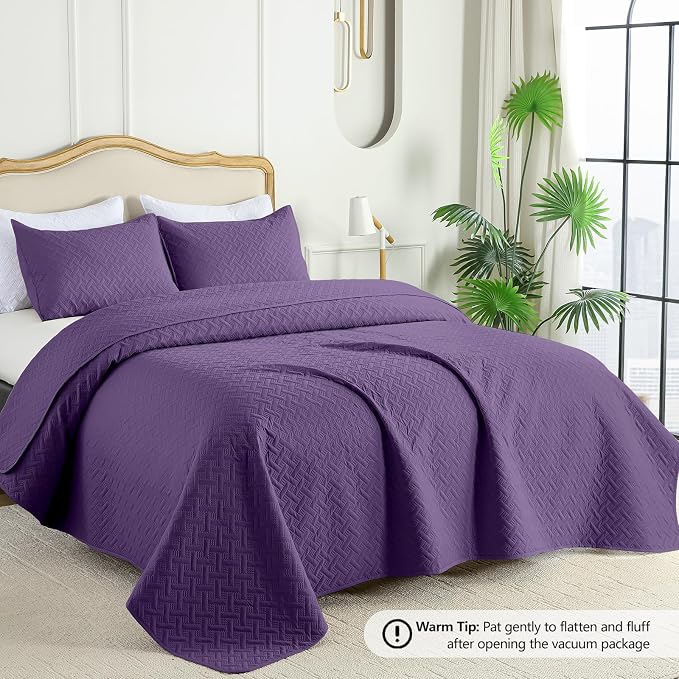 FLYMME Oversized King/California King Quilt Set 118"x106", Premium Microfiber - Image 2