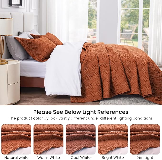 Love's cabin Quilts for Full Bed Umber Bedspreads Bedding Set - Image 5