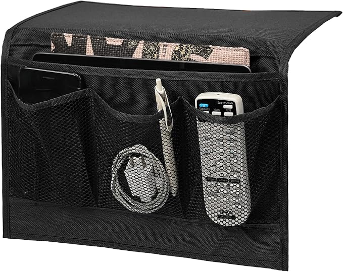 Surblue Bedside Caddy 4 Pockets Bedside Storage Organizer by SURBLUE