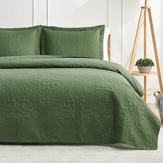 Hansleep Olive Green Quilt California King Size - Image 2