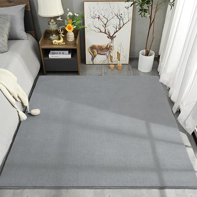 4x4 Square Area Rugs for Bedroom Living Room, Modern Non Slip Minimalist Carpet - Image 7