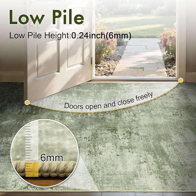 6Ft Round Area Rugs for Living Room, Soft Non-Slip Washable Rugs Modern - Image 7