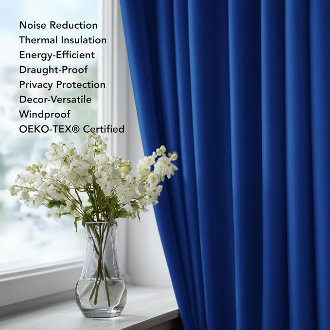 Deconovo Blackout Curtains for Bedroom, Living Room Curtains 63 Inches Long | - Image 4