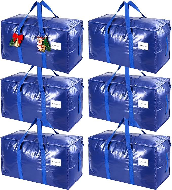 KYODOLED 6 Pack Extra Heavy Duty Blue Moving Bags by KYODOLED
