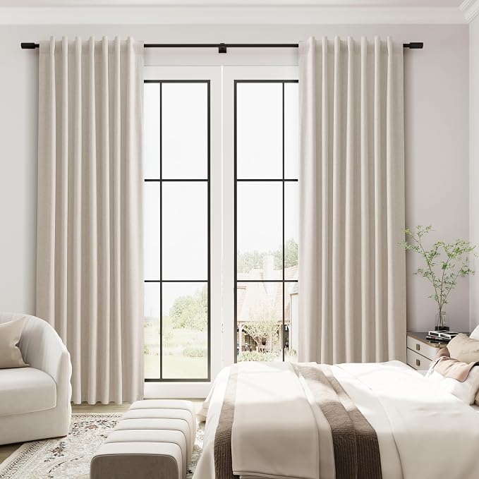 Natural Linen 100% Blackout Curtains - Image 7