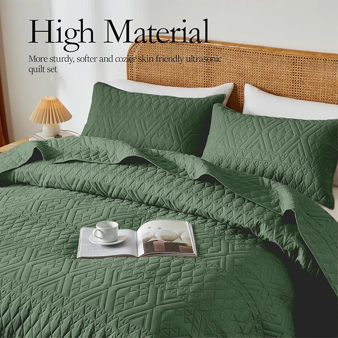 akkialla Full/Queen Size Quilt Bedding Set, Modern Style Geoetric Pattern - Image 3